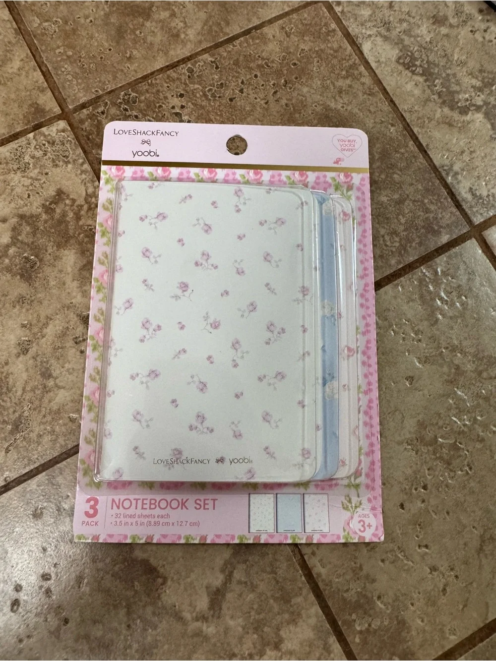 LoveShackFancy x yoobi Floral Mini Notebook Journal Set